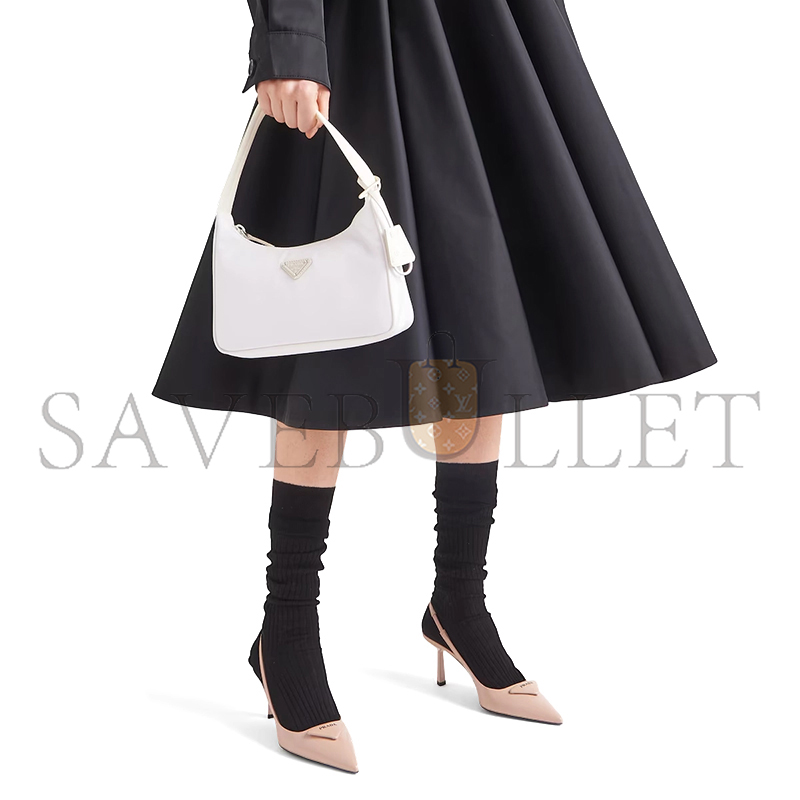 PRADA BRUSHED LEATHER SLINGBACK PUMPS 1I901M